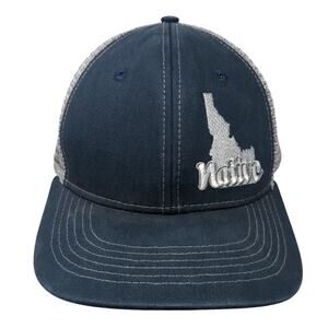 Idaho Native Snapback Trucker Hat Blue One Size Adjustable Arcadian Outfitters